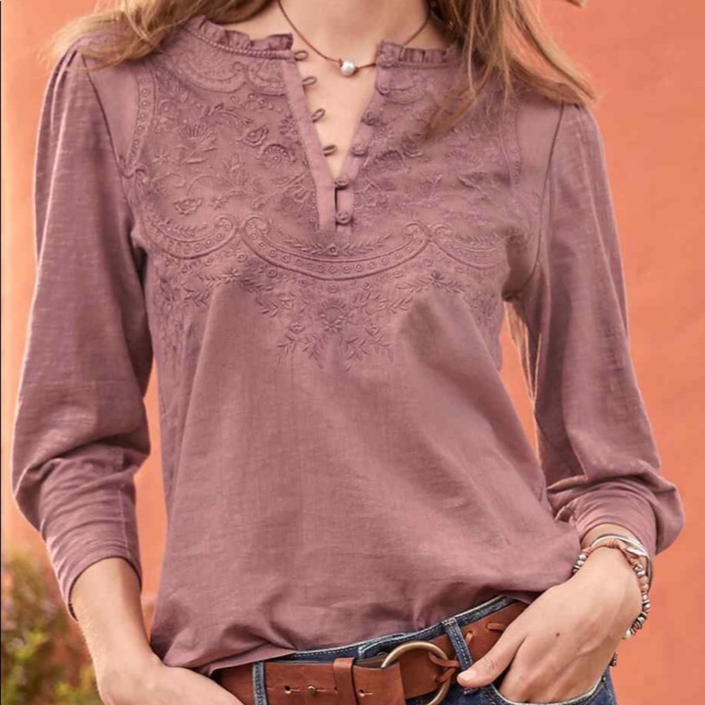 Knit Embroidered Top